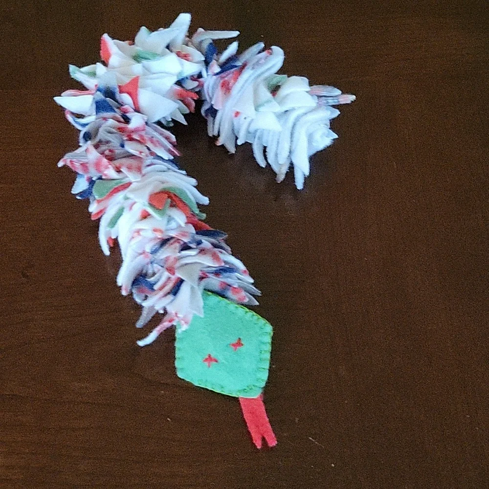 Large Hand crafted Snuffle Sniffer Snake enrichment toy for cats